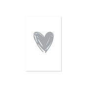 Greeting Card Heart Silver