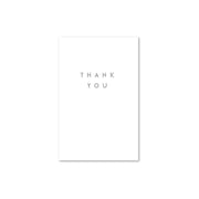 Greeting Card Thank you Silver