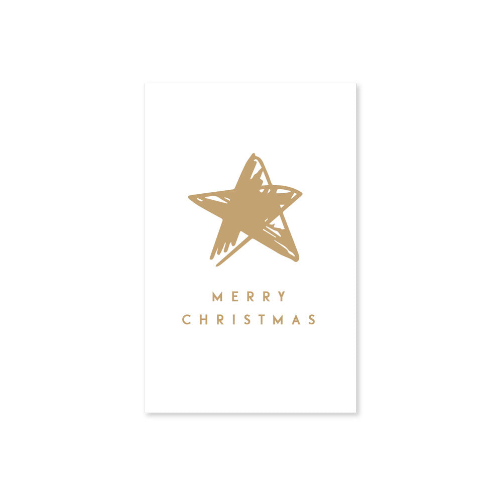 Greeting Card Merry Christmas Pack/10 9x14cm