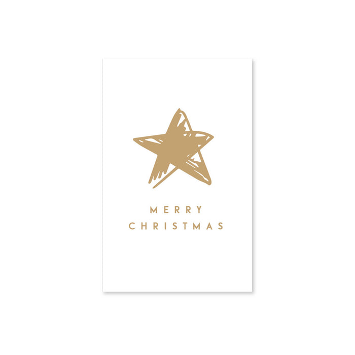 Greeting Card Merry Christmas Pack/10 9x14cm