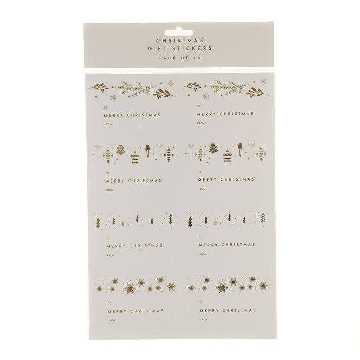 Christmas Stickers Gold Pack/32