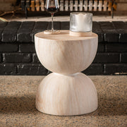Travertine Look Side Table 40x47cm