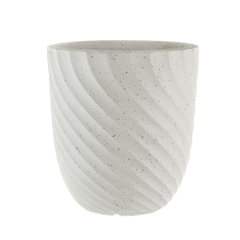 White Speckled Swirl 30x33cm Planter