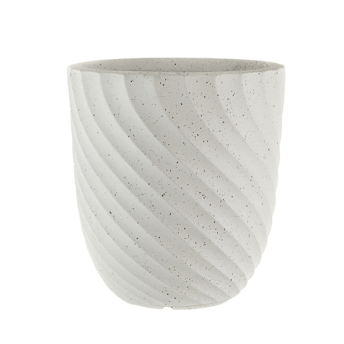 White Speckled Swirl Planter 30x33cm