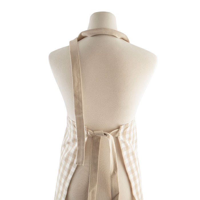 APRON Beige Gingham 70x90cm