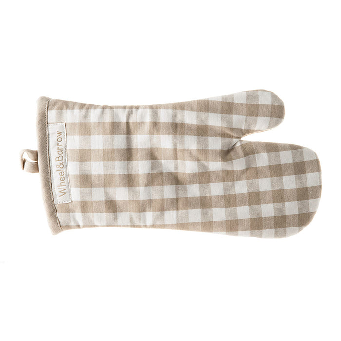 OVEN MITT Beige Gingham
