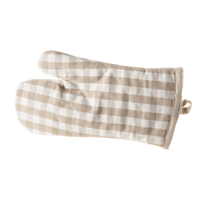 OVEN MITT Beige Gingham