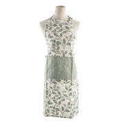 Apron Green Leaves Print
