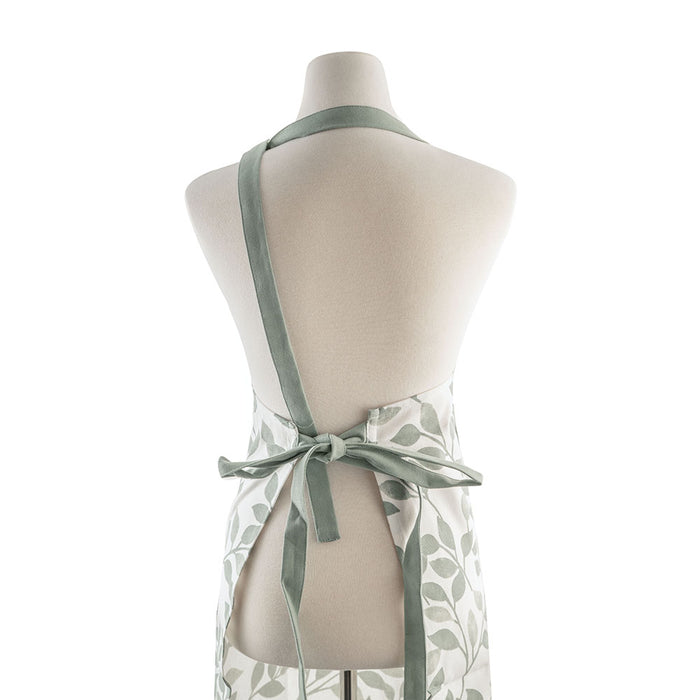 Apron Green Leaves Print