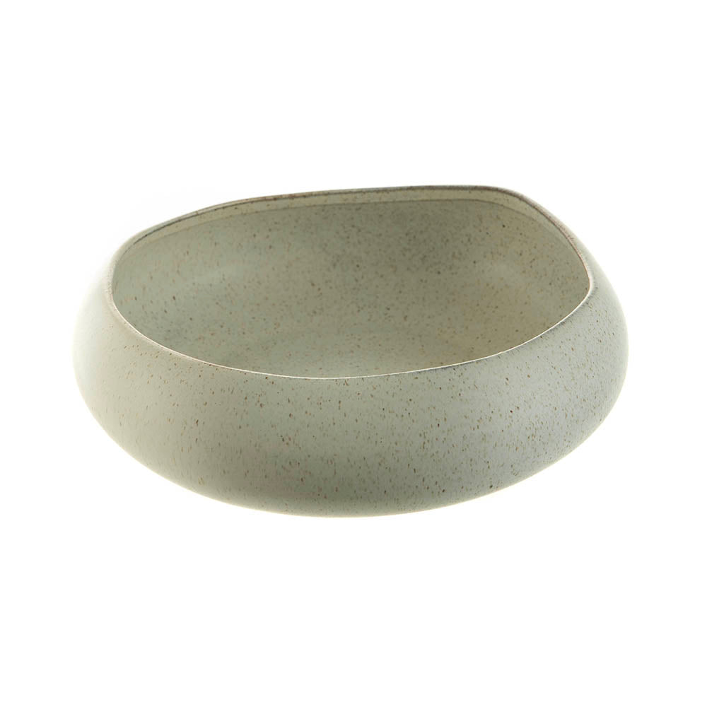Bowl Bulb Speckle Cream 22x21x7cm