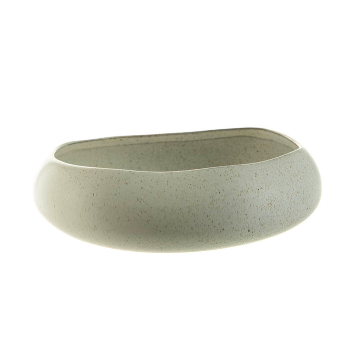 Bowl Bulb Speckle Cream 22x21x7cm