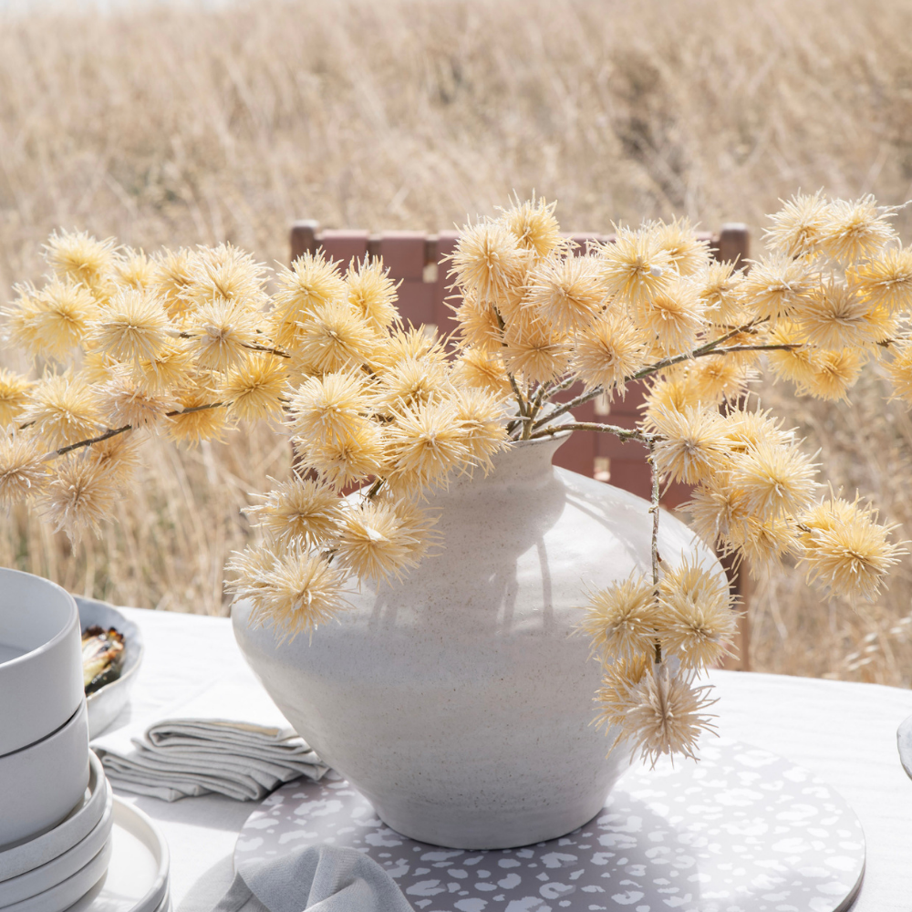 Speckle Cream Small 30x24cm Broad Trumpet Vase