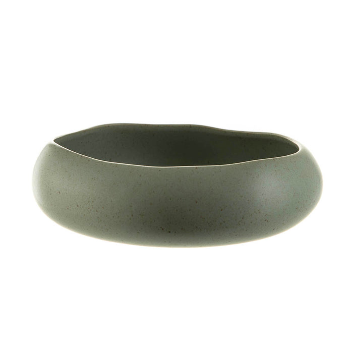 Bowl Bulb Speckle Green Leaf 22x21x7cm