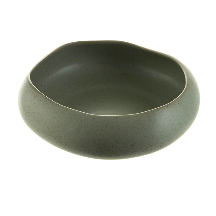 Bowl Bulb Speckle Green Leaf 22x21x7cm