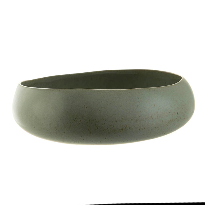 Bowl Bulb Speckle Green Leaf 32x31x10cm