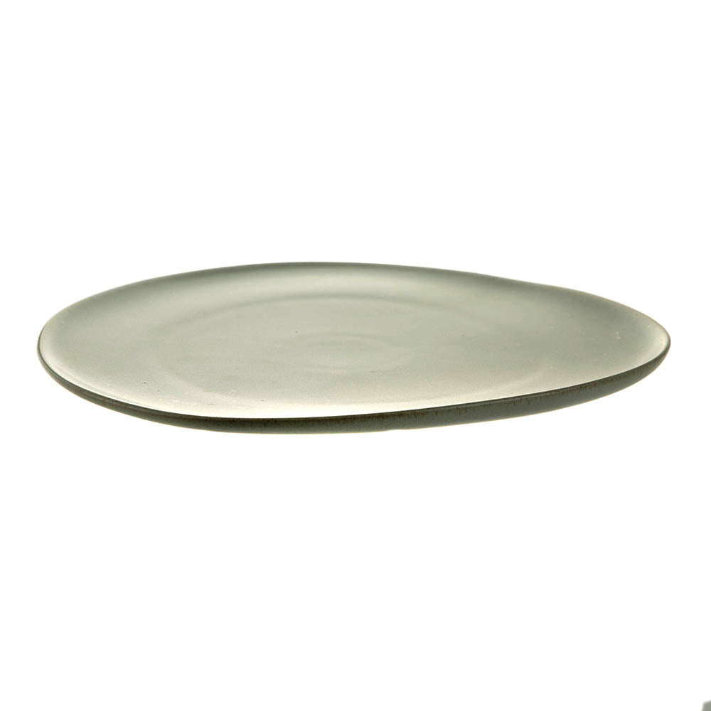 Organic Plate Speckle Green Leaf 34x33x4cm