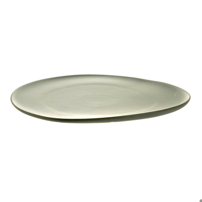 Organic Plate Speckle Green Leaf 34x33x4cm