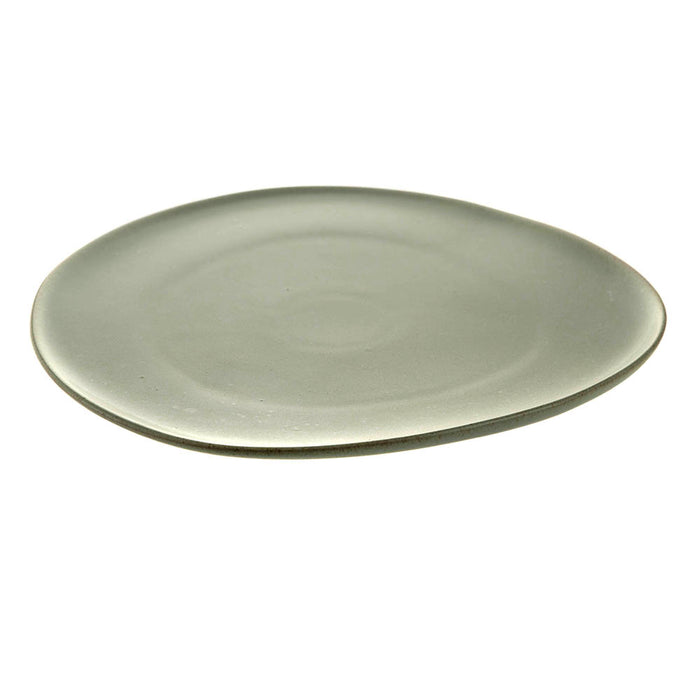 Organic Plate Speckle Green Leaf 34x33x4cm