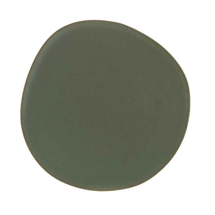 Organic Plate Speckle Green Leaf 34x33x4cm