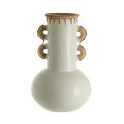 Kole Natural & White 30x20cm Terracotta Vessel with Handles