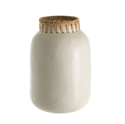 Oi Natural & White 30x20cm Terracotta Vessel