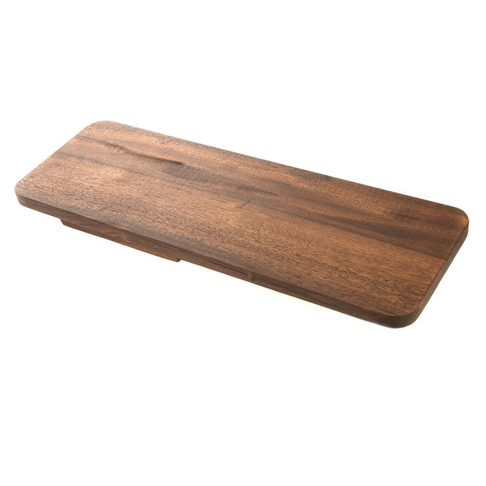 Dark Brown Acacia Wood Rectangle Breakfast Tray 58x20cm