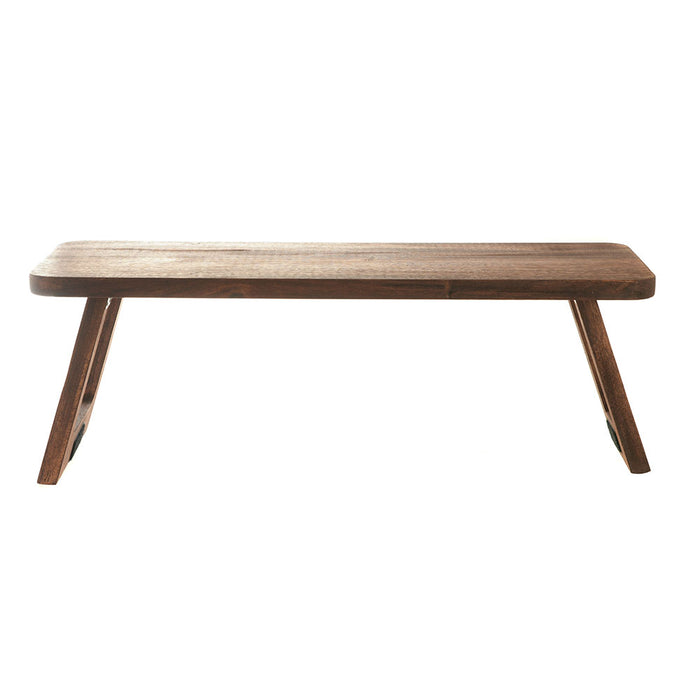 Dark Brown Acacia Wood Rectangle Breakfast Tray 58x20cm