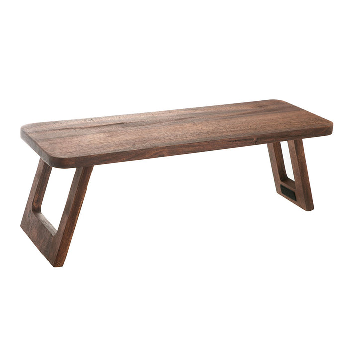 Dark Brown Acacia Wood Rectangle Breakfast Tray 58x20cm