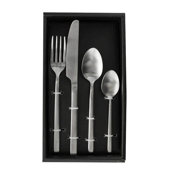 Brushed Silver 16 Piece Cutlery Set