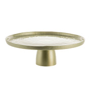 Eucalyptus Round 28cm Glass Footed Plate
