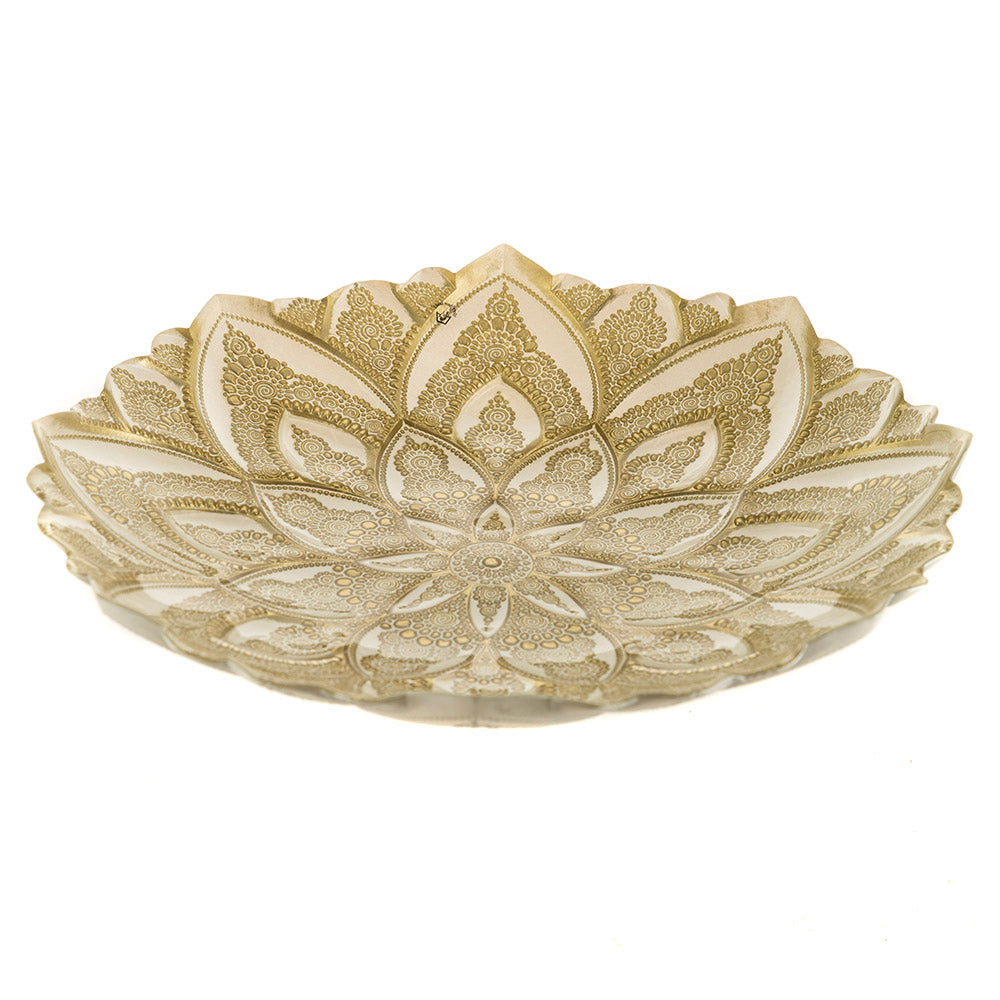Gold & Pearl Mandala Pattern Decorative Bowl 41cm