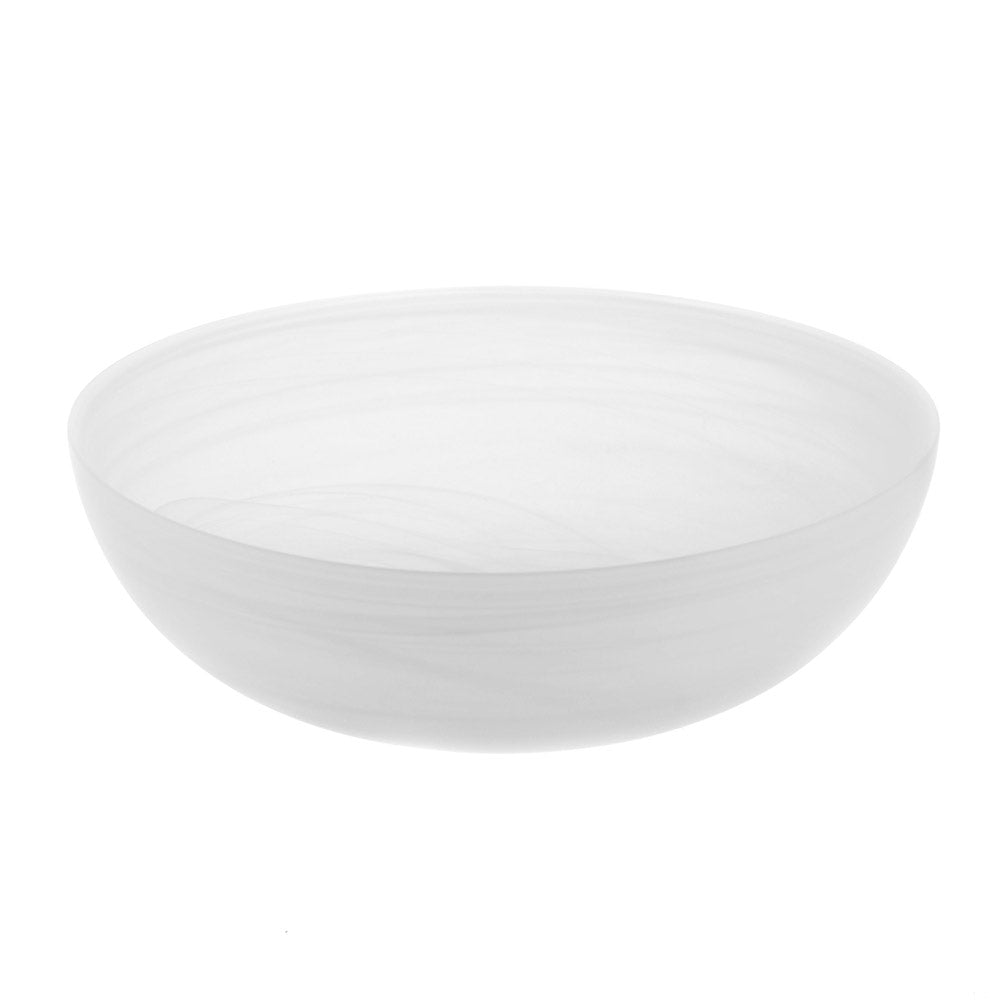 Matte White Alabaster Round Bowl 28cm