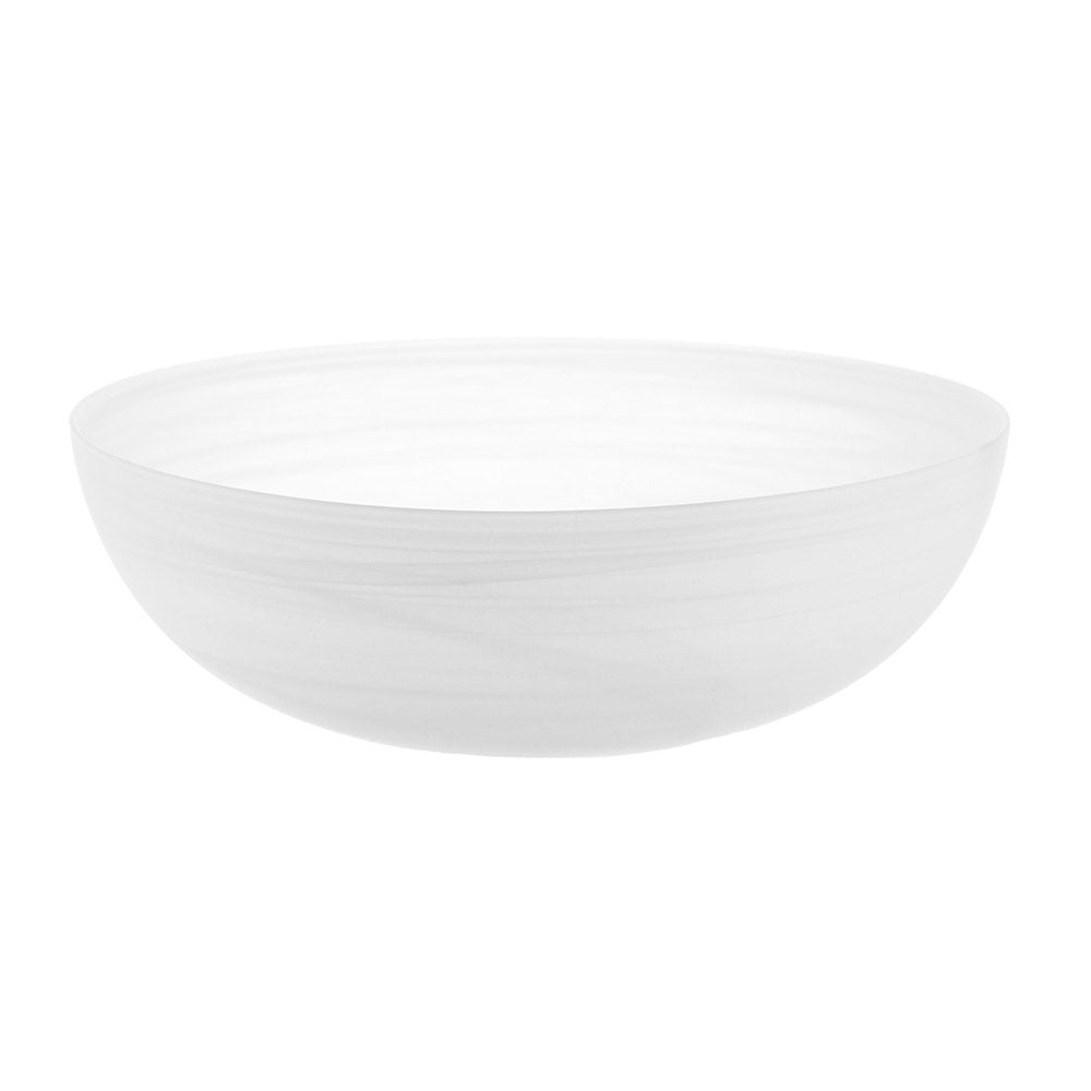 Matte White Alabaster Round Bowl 28cm