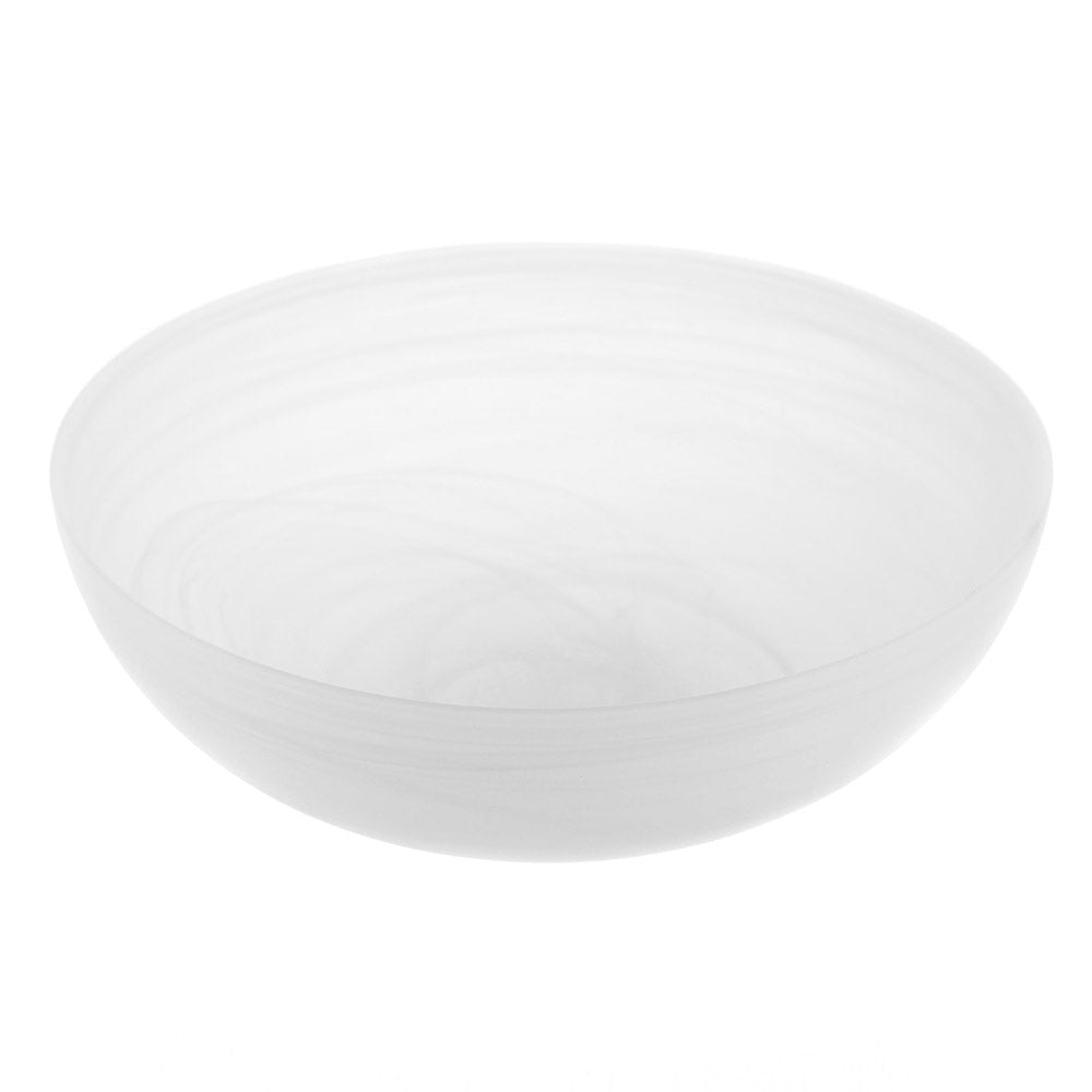 Matte White Alabaster Round Bowl 28cm