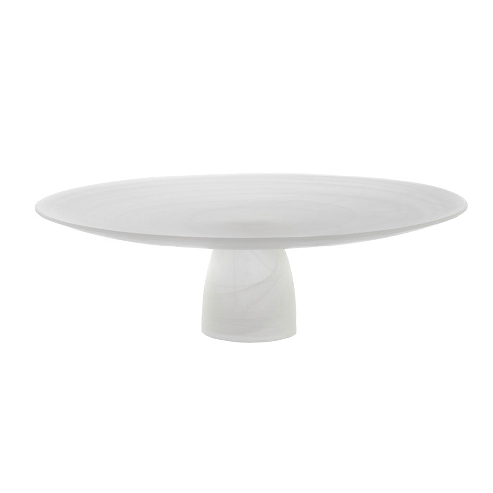 Matte White Alabaster Cake Stand