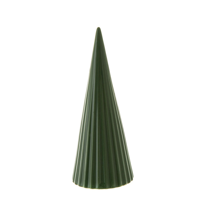 Green Ceramic Optic Christmas Cone 20cm