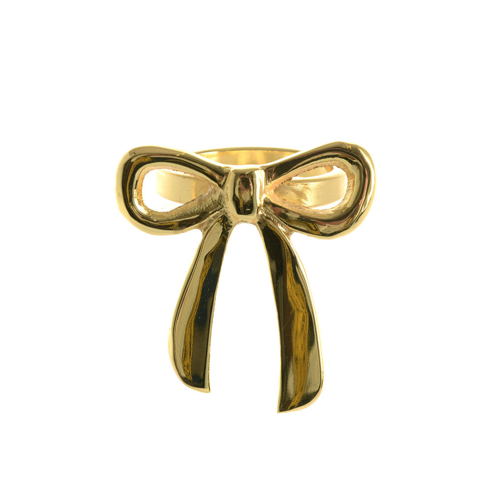 Gold Bow Napkin Ring Set/4 5x5cm
