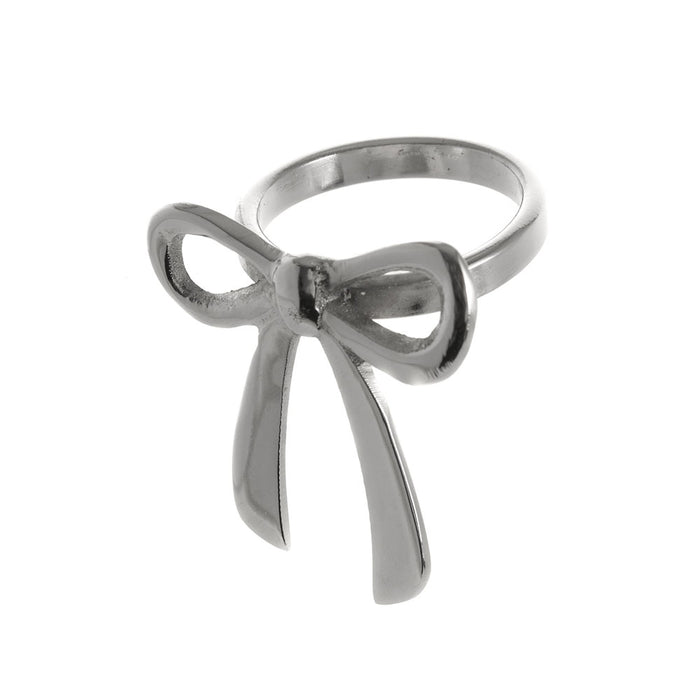 Nickel Bow Napkin Ring Set/4 5x5cm