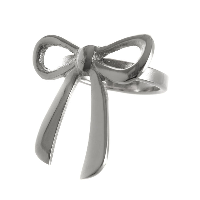Nickel Bow Napkin Ring Set/4 5x5cm