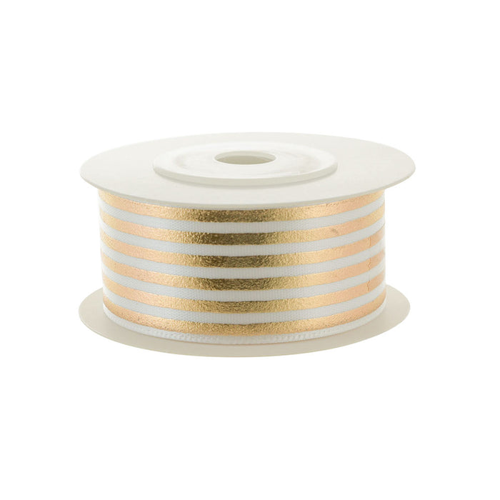 Ribbon Gold & White 5m