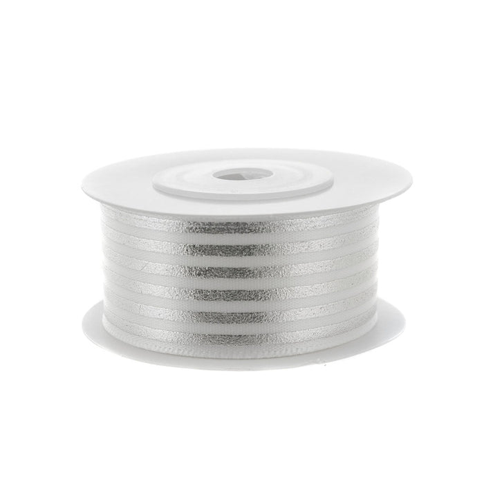 Ribbon Silver & White 5m