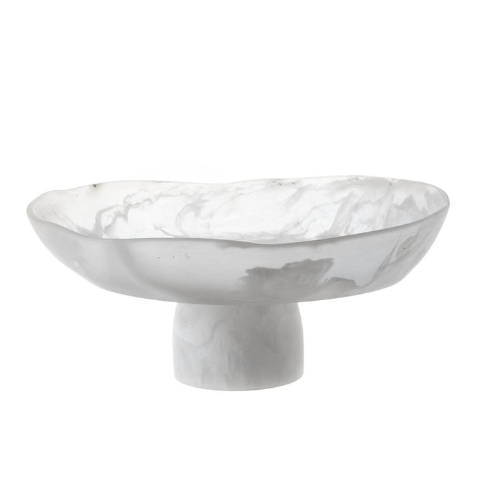 White Resin Footed Bowl 28x12.5cm