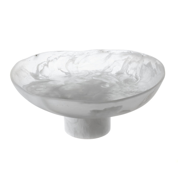 White Resin Footed Bowl 28x12.5cm