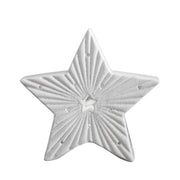 White 13cm Ceramic Star Ornament with LED