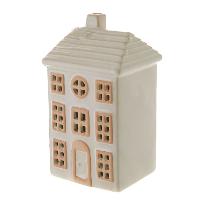 White Christmas House Ornament