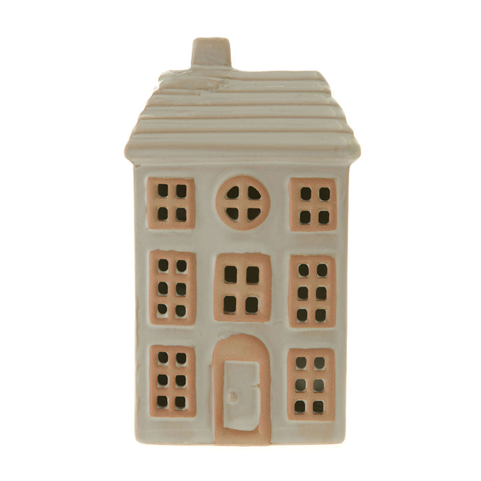 White Christmas House Ornament