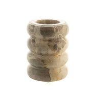 Chocolate Marble 10x8cm Marble Taper Candle Holder