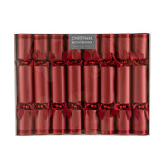 Matte Red w Red Ribbon 8pc Christmas Bon Bons