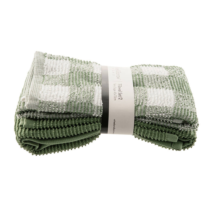Tea Towel Set/2 Sage Terry