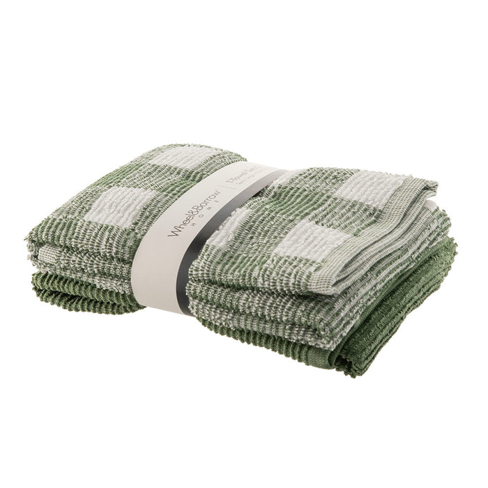 Tea Towel Set/2 Sage Terry